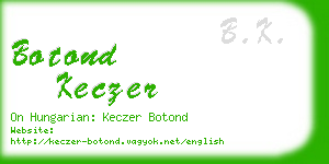 botond keczer business card